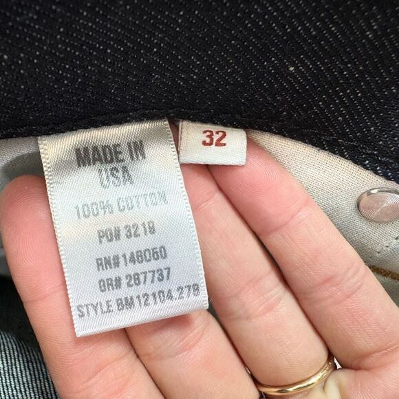 Buck Mason Jeans Mens Size 32 Blue Cotton Five Pocket Button Fly Denim New - Picture 10 of 11